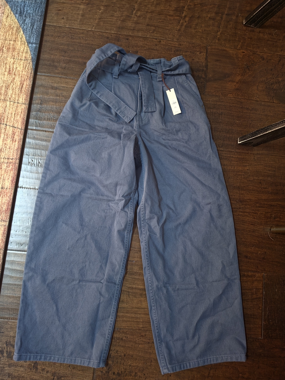 Banana Republic Wide Leg High-Rise Pants - Navy Blue
